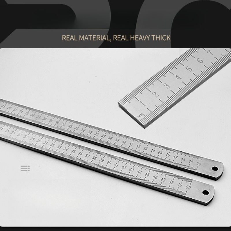 Workshop Tools And Safety - Righello in Acciaio Inox Spesso 5mm,